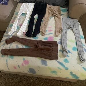 Girls 4/5T tights 5 pair